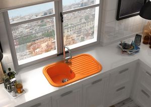 orange kitchen sinks