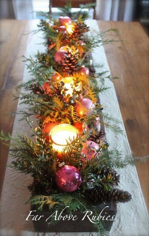 Christmas table centers