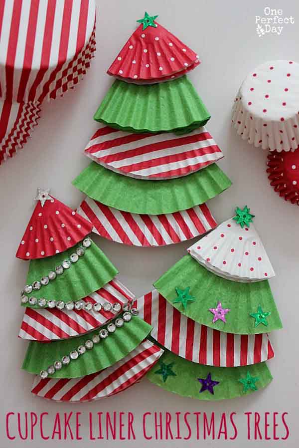 cupcakes liner Christmas tree