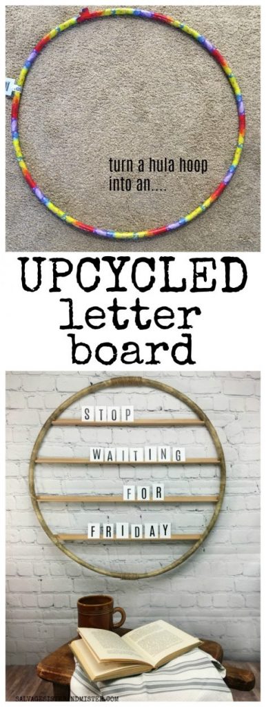 upcycled letter board