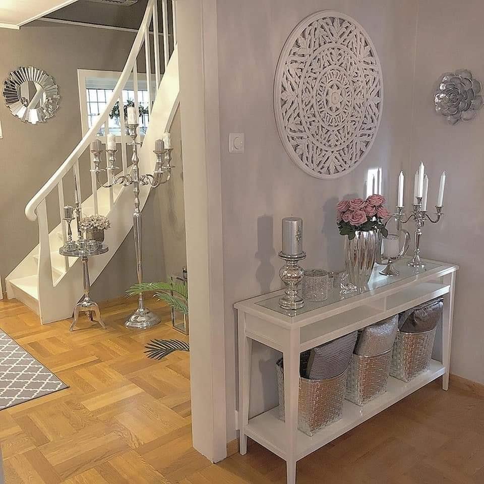 white and grey entryway